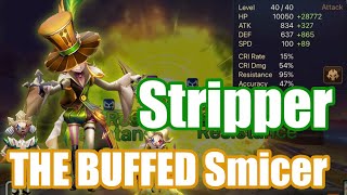 THE BUFFED Smicer Has she become an excellent stripper with buff【Summoner War RTA】 [upl. by Soelch622]