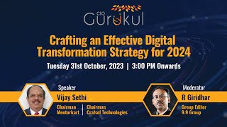 CIO Gurukul Webinar  Vijay Sethi Chairman  Mentorkart amp Chairman Crafsol Technologies  31st Oct [upl. by Fredric136]