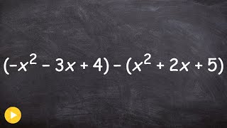 Subtracting two trinomials [upl. by Eelarol]