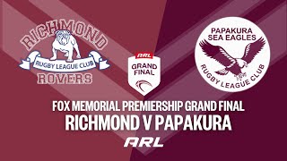 2024 ARL Fox Memorial Premiership Grand Final  Richmond Rovers v Papakura Sea Eagles [upl. by Knoll]