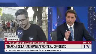 quotMarcha de la marihuanaquot frente al Congreso La reacción de Eduardo Feinmann [upl. by Garris]