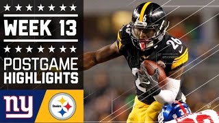 Giants vs Steelers  NFL Week 13 Game Highlights [upl. by Eserahc]