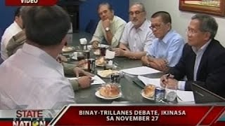 SONA BinayTrillanes debate ikinasa sa Nov 27 [upl. by Leakcim]