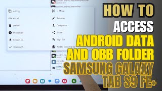 How to access Android Data and OBB folder amp transfer files Samsung Galaxy Tab S9 FE [upl. by Ronoel]