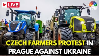 LIVE Czech Farmers Protest in Prague Against Ukrainian Imports and EU Rules Farmers Protest IN18L [upl. by Atinej592]