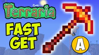 Terraria how to get MOLTEN PICKAXE EASY  Terraria 1449 Molten Pickaxe [upl. by Nilrac]