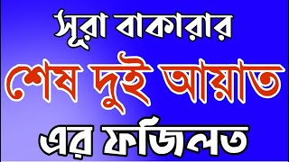 সূরা বাকারার শেষ দুই আয়াতের ফজিলত  সূরা বাকারার শেষ দুই আয়াত  sura bakara ses 2 ayat  সঠিক পথ [upl. by Amorita]