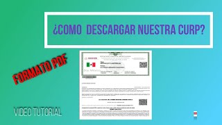 como descargar CURP por internet año 2020 formato PDF GRATIS [upl. by Anzovin]