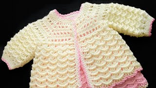 Chaquetita o cardigan a crochet paso a paso varias tallas TEJIDOS FÁCIL Y RÁPIDO [upl. by Aros908]