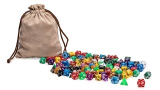 Polyhedral Dice  Set of 126 MultiColored Dice for RPG DND MTG and Other Dice Games [upl. by Attenod]