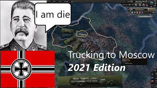 Trucking to Moscow 2021 Edition HOI4 germany motorized only challenge [upl. by Francyne]