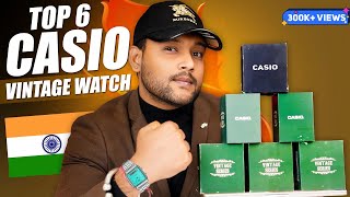 Top 6 Best Casio Vintage Watch For Men 🔥 Best Watch Haul For College 2024  ONE CHANCE [upl. by Vetter380]