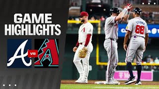 Braves vs Dbacks Game Highlights 7824  MLB Highlights [upl. by Annua]