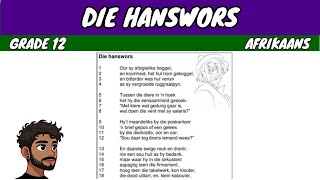 Die Hanswors deur SJ Pretorius Grade 12 Afrikaans [upl. by Aihsile]