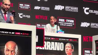 Amanda Serrano on going up in weight to face Katie Taylor [upl. by Laet961]