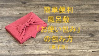 風呂敷 包み方 「お使い包み」 贈答品を持参する時 [upl. by Ion]