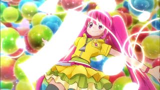 D1109 ハピネスチャージプリキュア 必殺技「プリキュア・ポップンソニックアタック」（キュアラブリー・ロリポップヒップホップ） [upl. by Anigroeg]