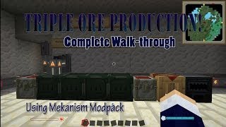 Triple Ore Production with Mekanism  Walkthrough [upl. by Bello]