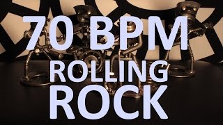 70 BPM  Rolling Rock  44 Drum Track  Metronome  Drum Beat [upl. by Clio]