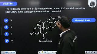 The following molecule is fluorometholone a steroidal antiinflammatory agent How many stereog [upl. by Kan]