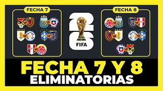 Horario Confirmado Fecha 7 Fecha 8 Eliminatorias Sudamericanas Mundial 2026 🇦🇷🇺🇾🇨🇴🇻🇪🇪🇨🇧🇷🇵🇾🇨🇱🇧🇴🇵🇪🏆 [upl. by Noiz352]