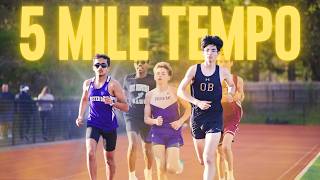 5 Mile Tempo with a D1 Runner  How to PR in the 5k [upl. by Novia]