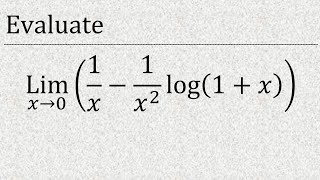 Evaluate limx→0 1xlogx1x2  limit x tend to 0 1x log1xx2 indeterminate form [upl. by Sanburn]