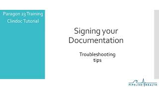 Paragon 23 Tutorial  Clinician Documentation [upl. by Whitby]