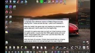 Convert  Backup Watch Dogs Skidrow  3DM Game Save Files to Reloaded  RLD Game Saves [upl. by Ramso]