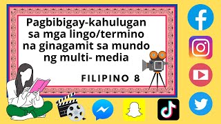 FILIPINO 8 PAGBIBIGAY KAHULUGAN SA MGA TERMINONG GINAGAMIT SA MUNDO NG MULTIMEDIAPART 2 [upl. by Ferrell]