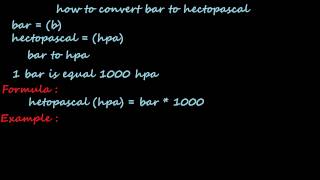 how to convert bar to hectopascal  pressure converter [upl. by Liliane512]