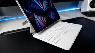 White iPad Pro Magic Keyboard Full Review  Does It Stay Clean [upl. by Noreh549]