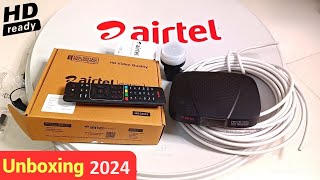 Airtel DTH New HD Connection Unboxing 2024  Airtel Digital HD Set Top Box Unboxing amp Review [upl. by Lawtun917]