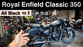 New 2024 Royal Enfield Classic 350 Stealth Black all updates price mileage Detailed Review video [upl. by Lerat]