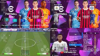 efootball PES 2025 PPSSPP Full Update Liga Eropa amp New Away Kits Haigh Graphics Mirip PS5 Fix UCL [upl. by Ilak]