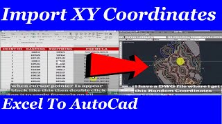 How to import X Y coordinates from Excel to AutoCAD direct [upl. by Bauske326]