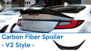 AeroBon Toyota GR86 Subaru BRZ Real Carbon Fiber Trunk Spoiler Product Live Video V2 Style [upl. by Irec922]