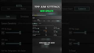 TPP AIM SETTINGS ✅ For Guide BGMI amp PUBG MOBILE 🥷✅ pubgmobile systumm01yt bgmi [upl. by Amarillas]