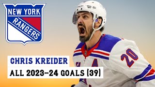 Chris Kreider 20 All 39 Goals of the 202324 NHL Season [upl. by Higgins323]