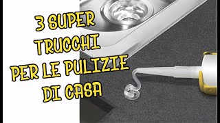 COME RIMUOVERE IL SILICONE DALLE SUPERFICI IN POCHI SECONDI e altri 2 SUPER trucchi per le pulizie [upl. by Yltneb860]