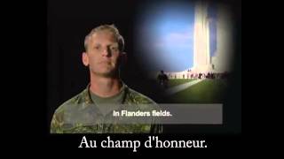 Au champ dhonneur In Flanders Fields with French subtitles [upl. by Yajeet]