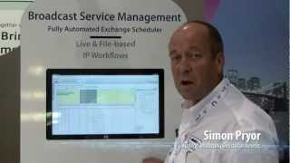 Demo Fully Automated Broadcast Exchange Scheduler  Simon Pryor  Newtec  IBC2012 [upl. by Neersan953]