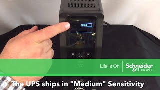 Adjusting Input Sensitivity on APC BackUPS Pro M2 amp SineWave Series  Schneider Electric Support [upl. by Aretha]