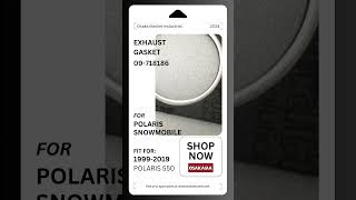 Polaris Snowmobile Exhaust Gasket 09718186 manufactured by Osaka Marine Industrial polaris vlog [upl. by Verity]