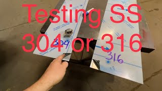 Testing 304 and 316 with simple Magnet test [upl. by Ressler350]