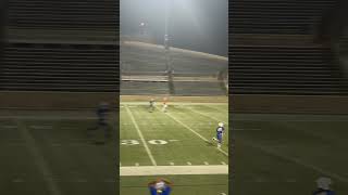 Jay Squillante co 2029 8th grade QB 40 yd completion into double coverage middleschoolfootball [upl. by Dorella]