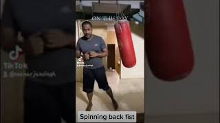 Spinning back fist Tutorial fitness martialarts selfdefense spinningbackfist [upl. by Jamil]