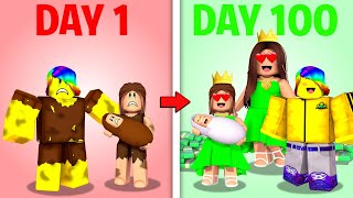 Roblox 100 Days with ORPHAN Family 🥺🤩 [upl. by Onitsirc]