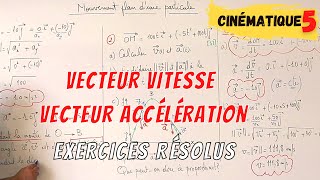 Cinématique 5 BACIS Exercices dapplications sur le vecteur accélération [upl. by Ellary143]