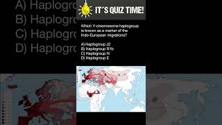 Which Ychromosome haplogroup is known as a marker of the IndoEuropean migrations [upl. by Jarin]